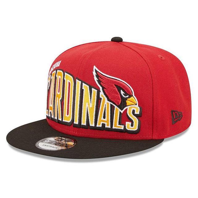 Mens New Era Cardinal/Black Arizona Cardinals Wordmark Flow 9FIFTY Snapback Hat Product Image