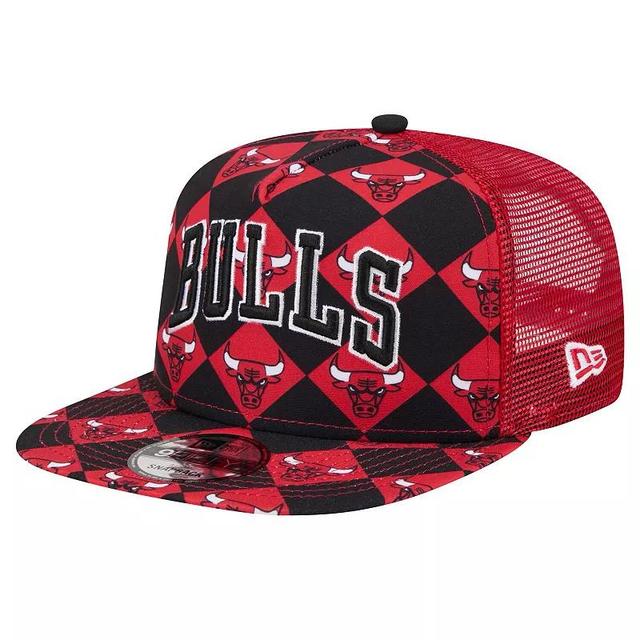 Mens New Era Chicago Bulls Seeing Diamonds A-Frame Trucker 9FIFTY Snapback Hat Product Image