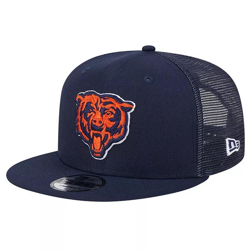 Mens New Era Chicago Bears Main Trucker 9FIFTY Snapback Hat, Blue Product Image