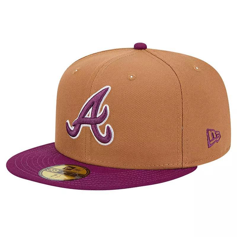 Mens New Era /Purple Atlanta Braves Two-Tone Color Pack 59FIFTY Fitted Hat Product Image