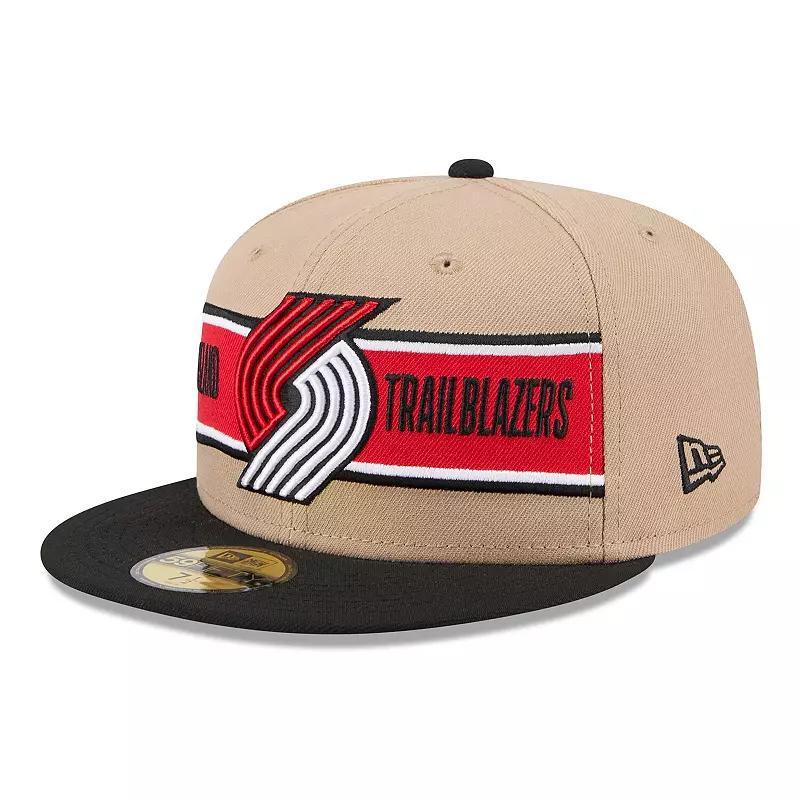 Mens New Era Tan/Black Portland Trail Blazers 2024 NBA Draft 59FIFTY Fitted Hat Product Image