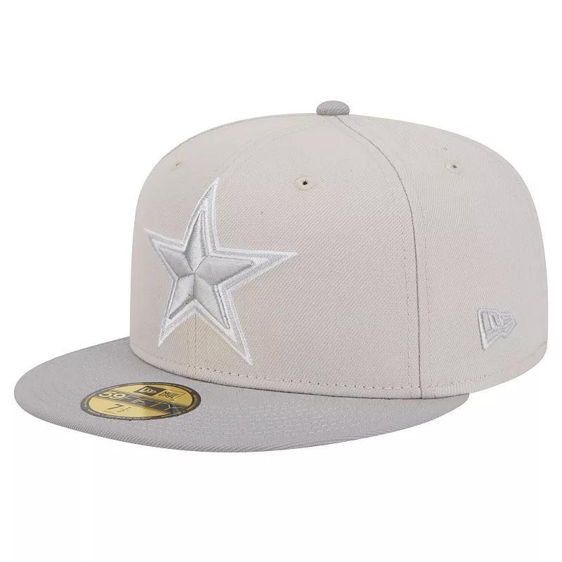 Mens New Era Stone/Gray Dallas Cowboys Two-Tone Color Pack 59FIFTY Fitted Hat Product Image