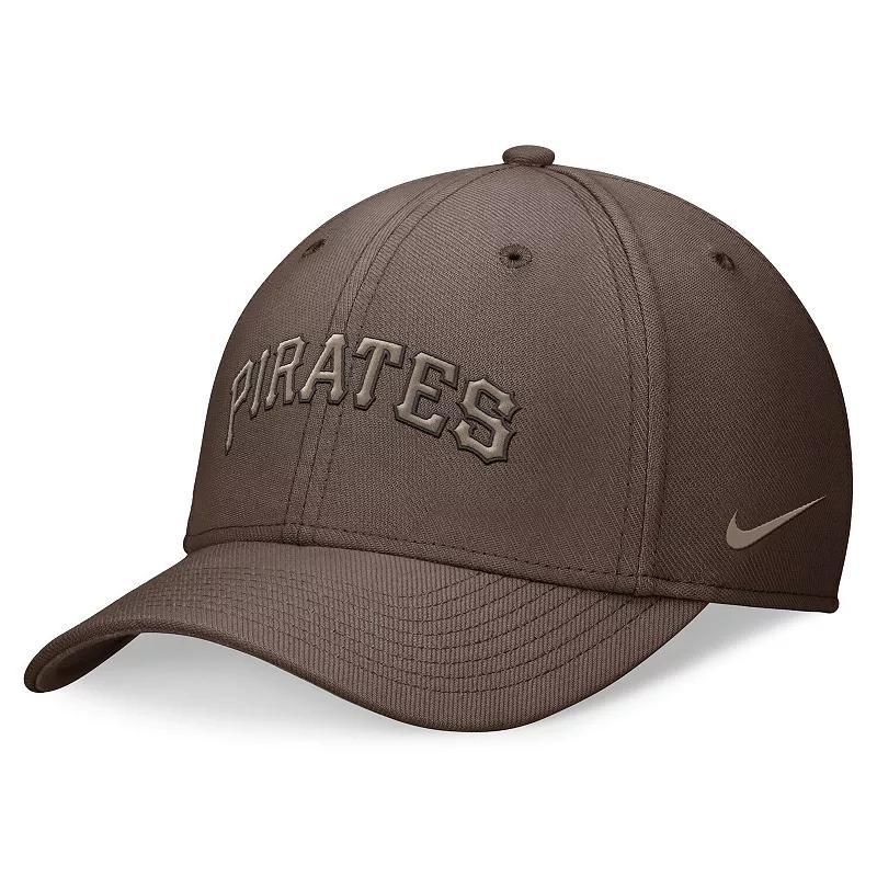 Nike Mens Brown Pittsburgh Pirates Statement Ironstone Performance SwooshFlex Hat Product Image