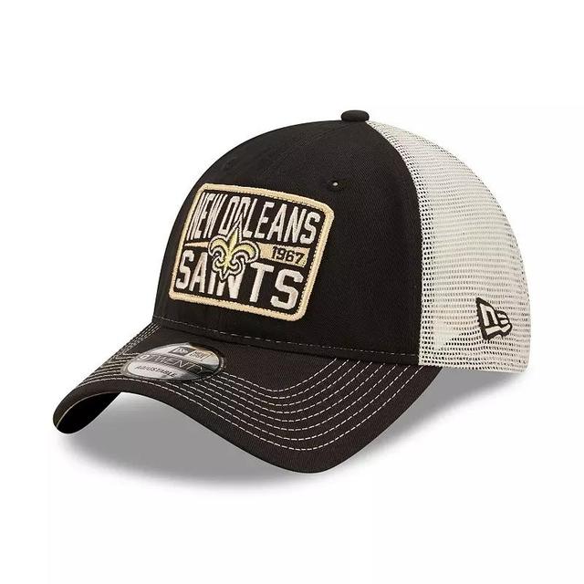 Mens New Era /Natural New Orleans Saints Devoted Trucker 9TWENTY Snapback Hat Product Image