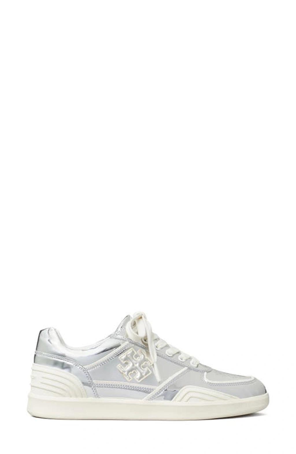 TORY BURCH Clover Court Sneaker In Silver Product Image