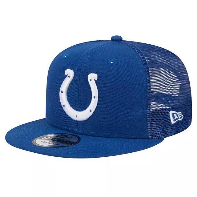 Mens New Era Royal Indianapolis Colts Main Trucker 9FIFTY Snapback Hat Product Image