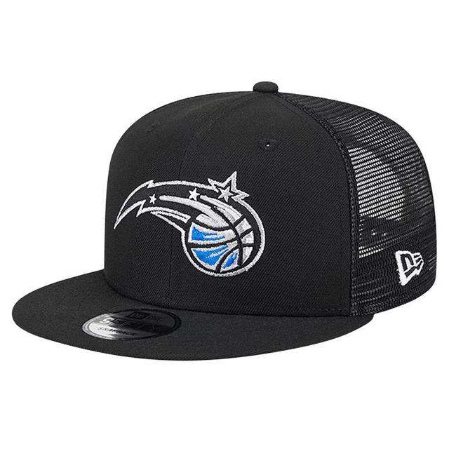 Mens New Era Black Orlando Magic Evergreen Meshback 9FIFTY Snapback Hat Product Image