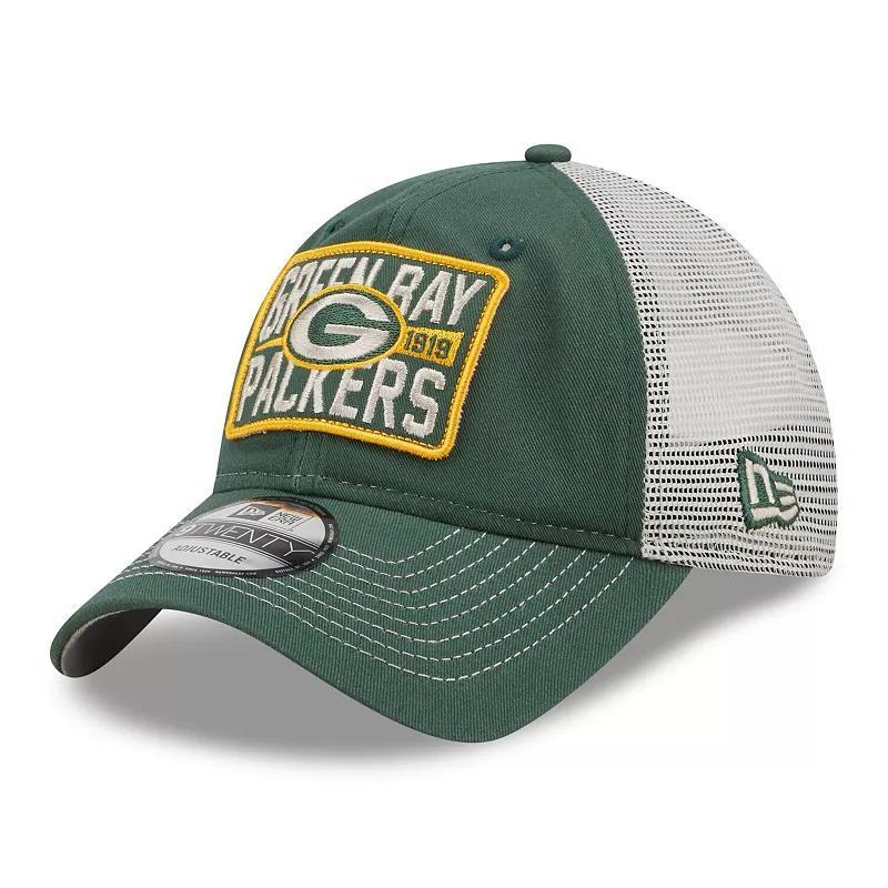 Mens New Era Green Green Bay Packers Devoted Trucker 9TWENTY Snapback Hat - Green Product Image