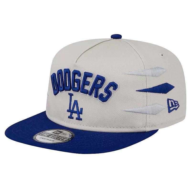 Mens New Era Cream Los Angeles Dodgers Iron Golfer Snapback Hat Product Image