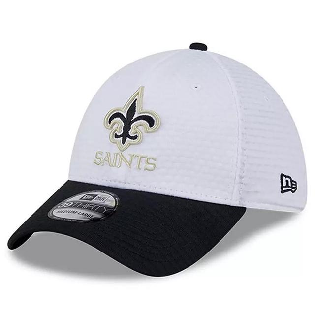 Mens New Era /Black New Orleans Saints 2024 NFL Training Camp 39THIRTY Flex Hat Product Image