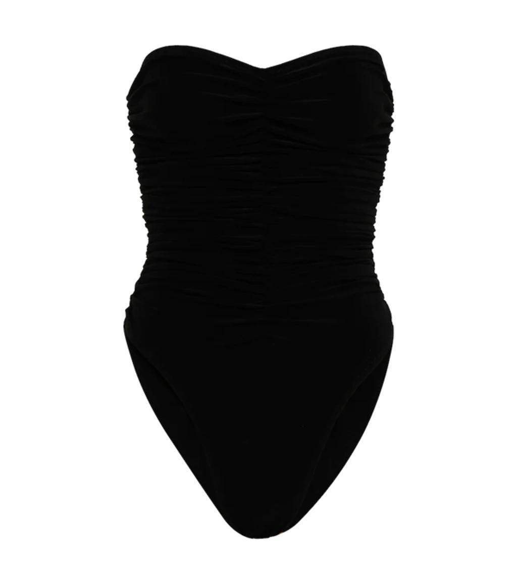 NORMA KAMALI Slinky Marissa Strapless One-piece Swimsuit In Black Product Image