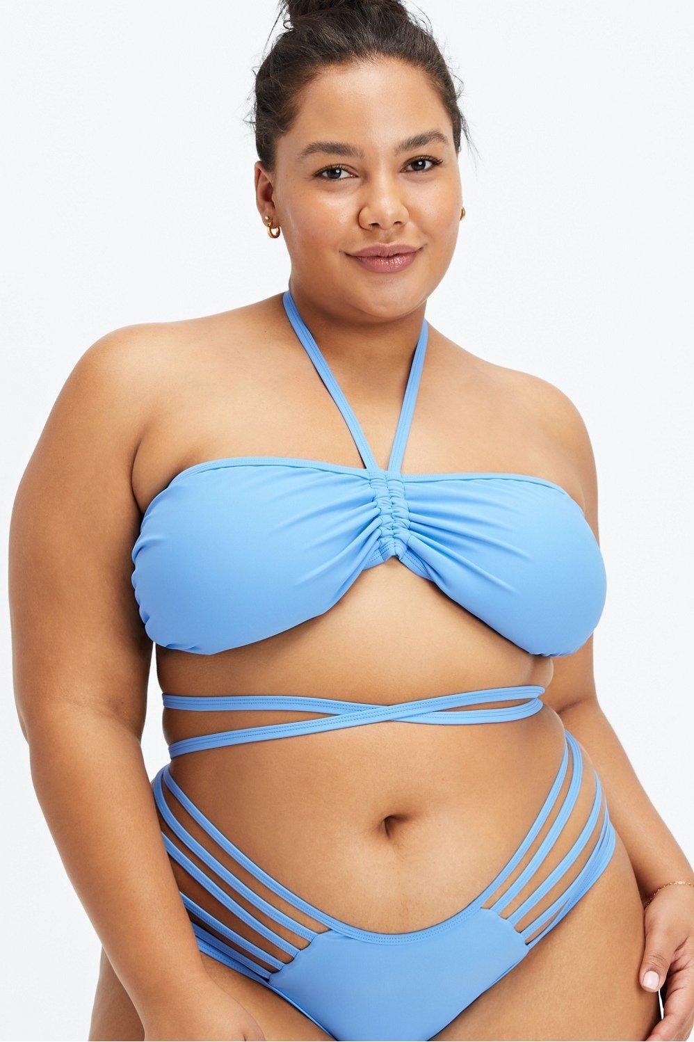 Fabletics Wrap-Around Bikini Top Womens blue Size S Product Image