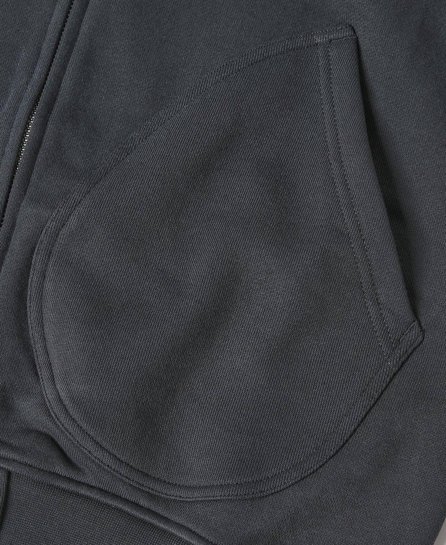 17.5 oz Terry Cloth Full-Zip Hoodie - Black Product Image