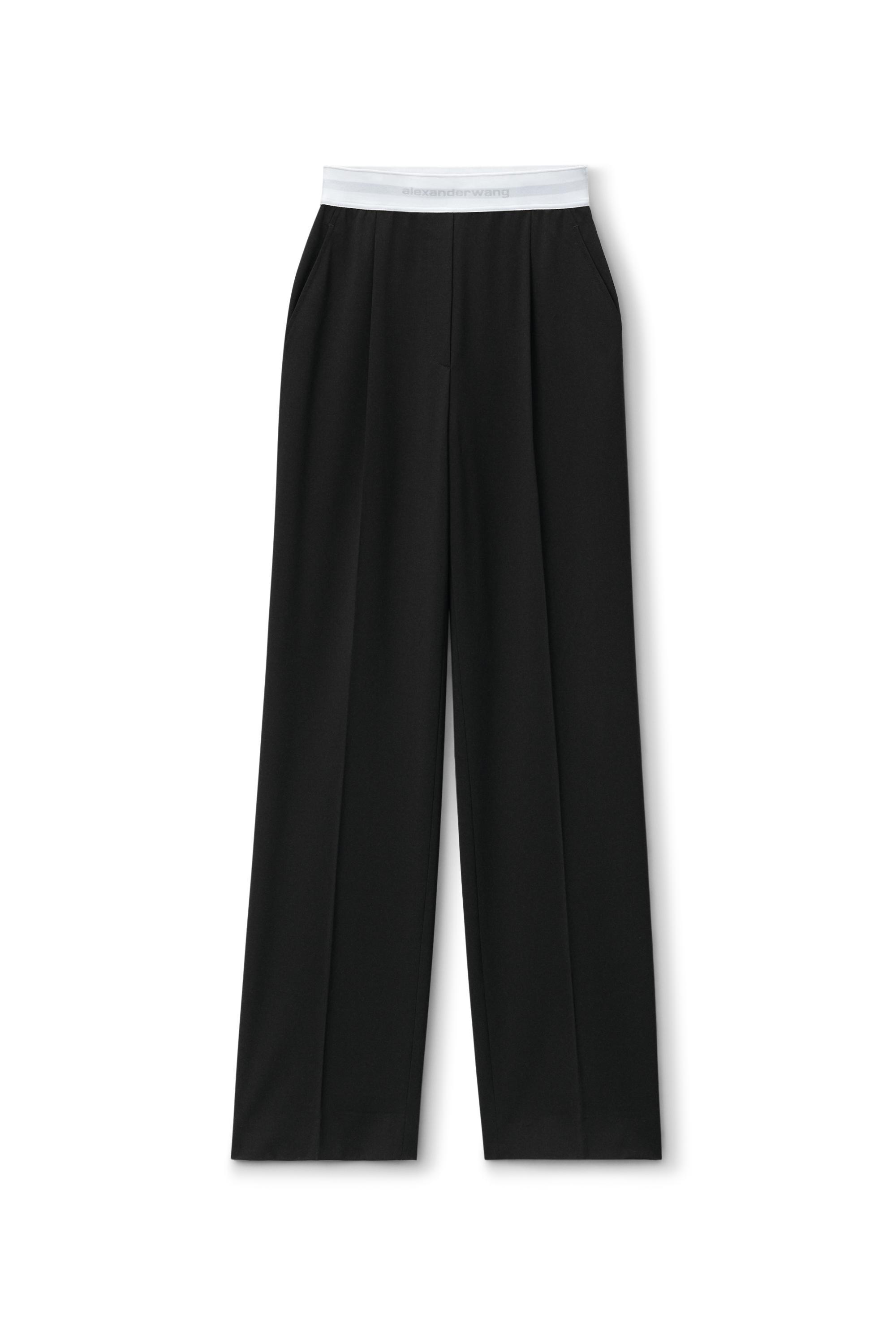 High-waist Pleated Pant With Logo Elastic Product Image