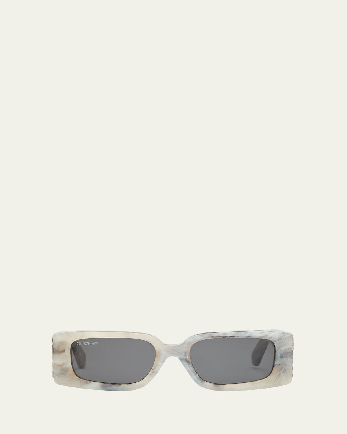 Mens Roma Acetate Rectangle Sunglasses Product Image