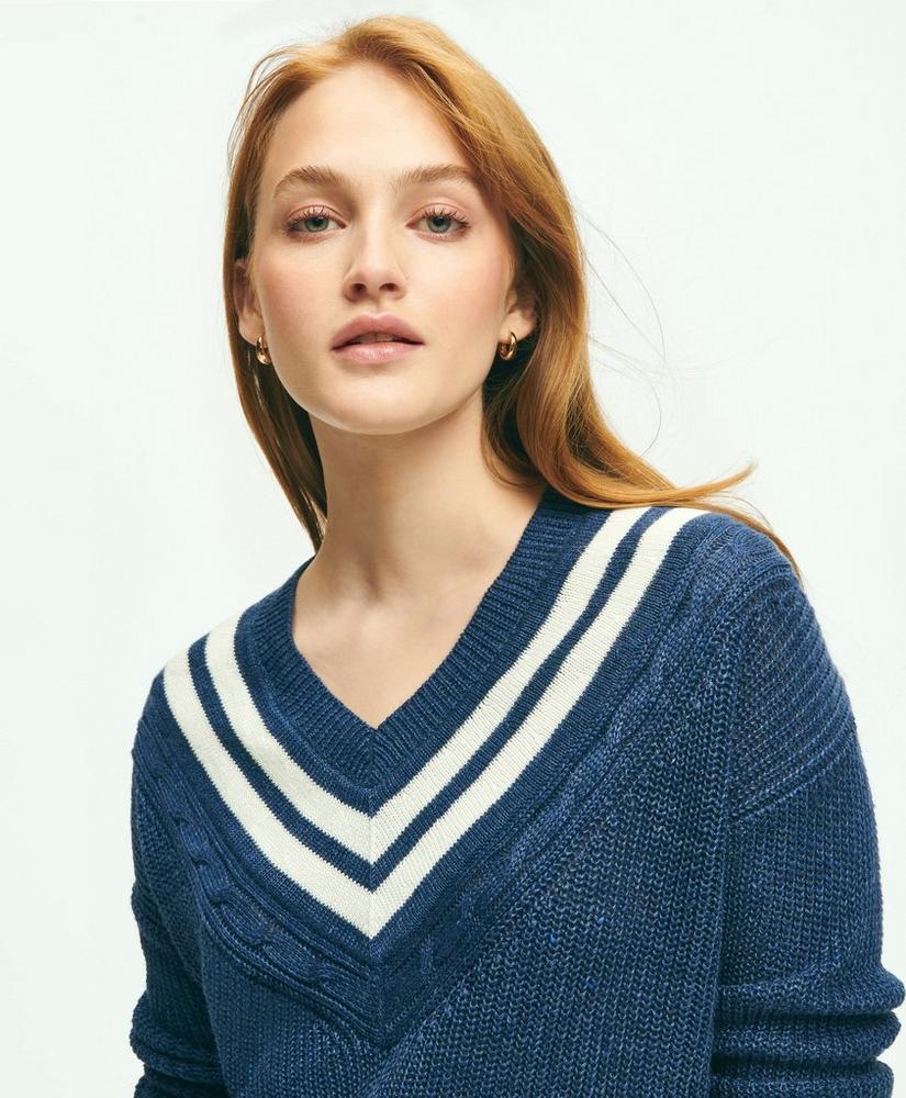 Relaxed Linen Tennis Sweater Product Image