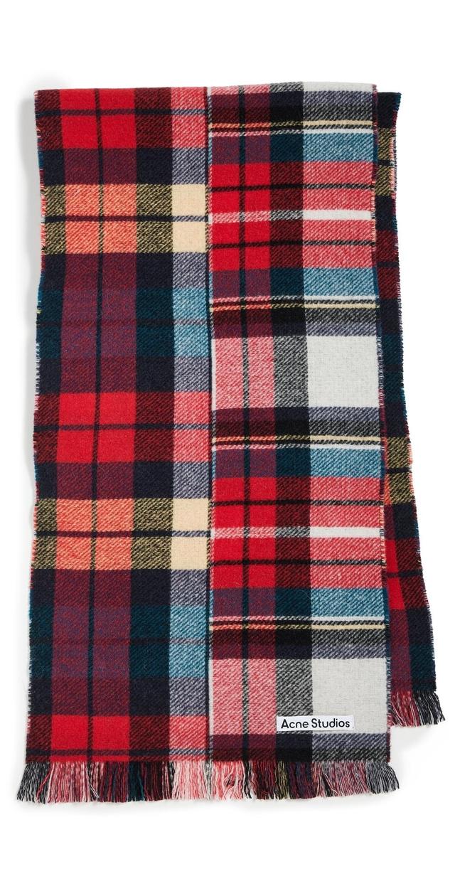 Mens Plaid Wool Scarf Product Image