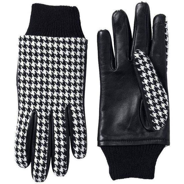 Womens Lands End EZ Touch Screen Lined Leather Gloves Product Image