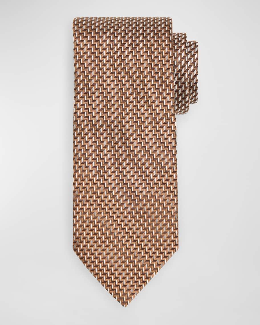 Men's Micro-Houndstooth Silk Tie Product Image