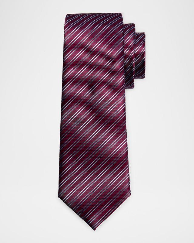 Men's Silk Diagonal Striped Tie Product Image