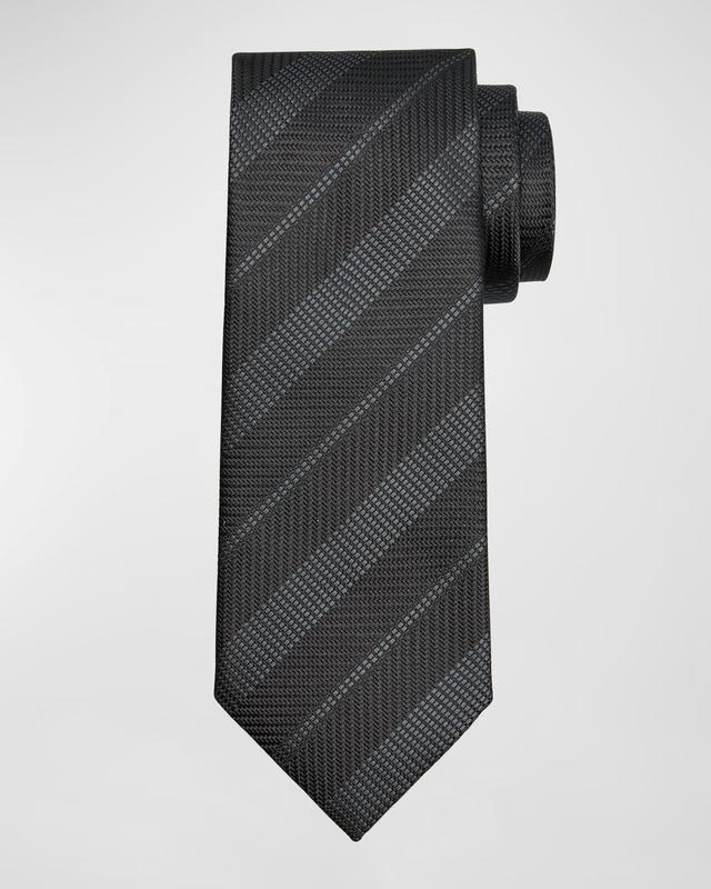 Mens Silk Jacquard Stripe Tie Product Image