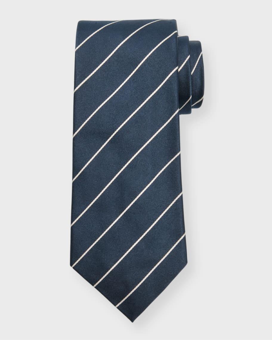 Men's Striped Silk Tie Product Image