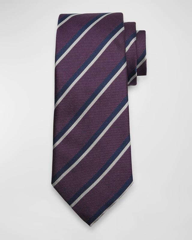 Men's Herringbone Stripe Silk Tie Product Image