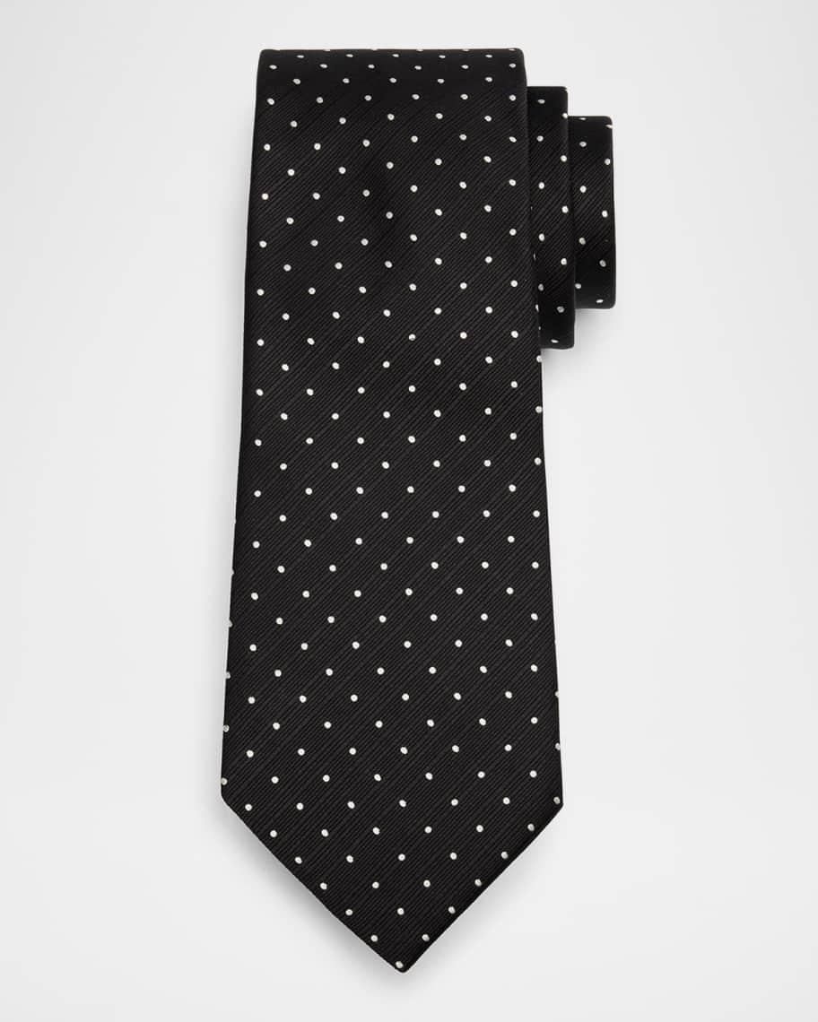 Mens Polka Dot Silk Tie Product Image