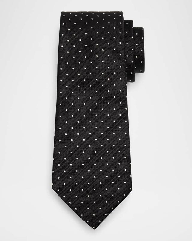 Men's Polka Dot Silk Tie Product Image