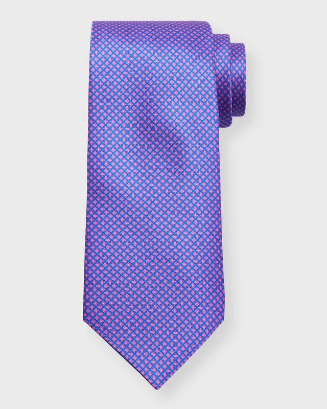 Men's Silk Micro-Floral Tie Product Image