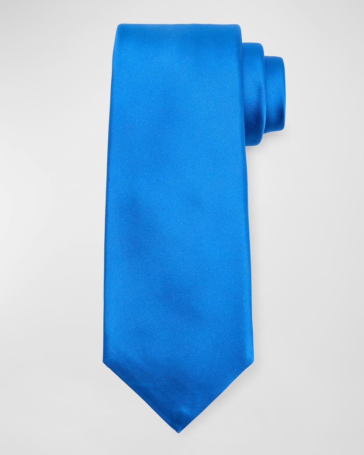 Mens Solid Silk Tie Product Image