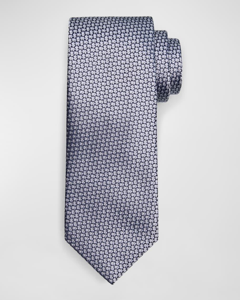 Men's Silk Geometric Jacquard Tie Product Image