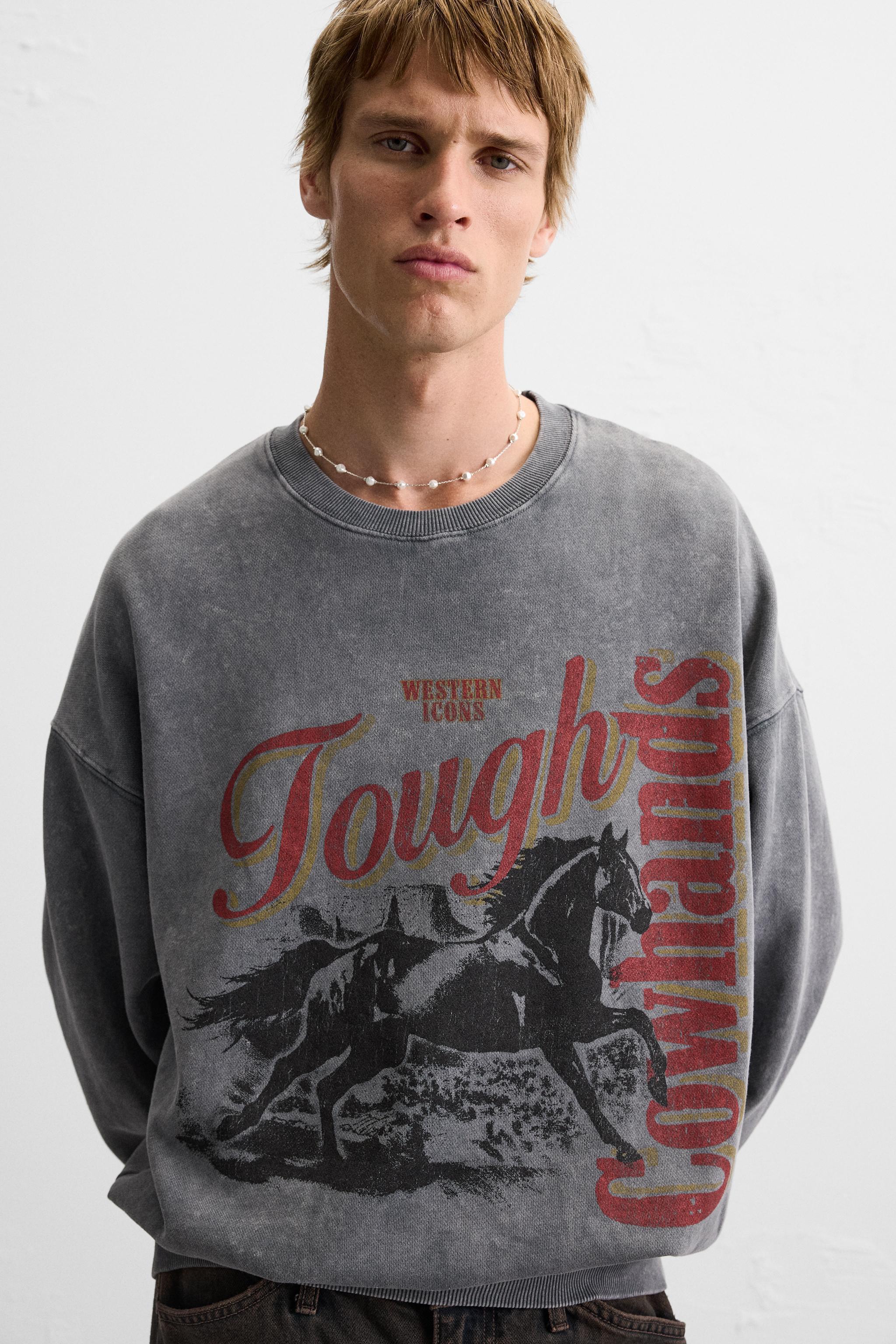 CONTRAST PRINT SWEATSHIRT Product Image