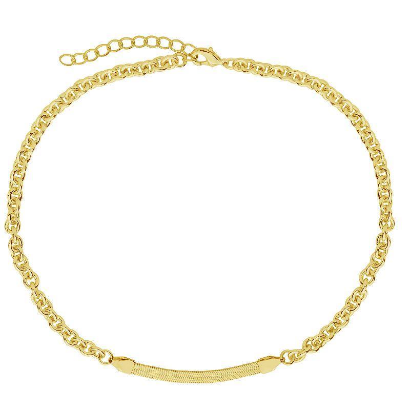 MC Collective Bar Chain Necklace, Womens Gold Tone Product Image