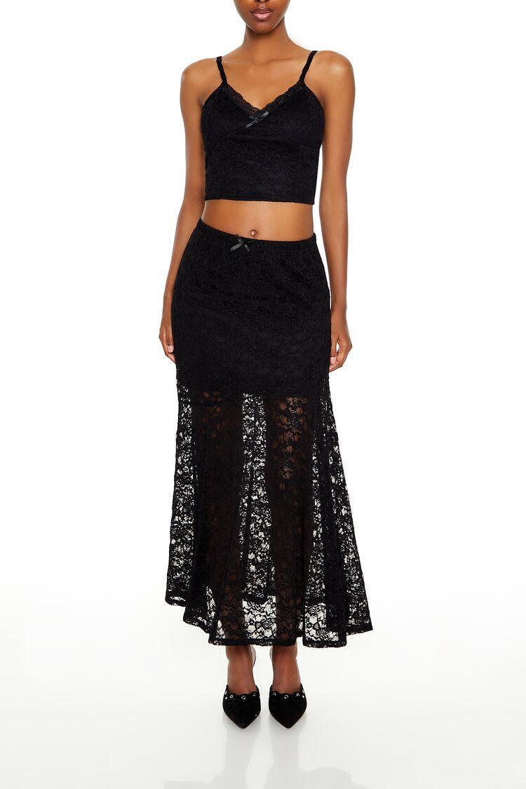 Lace Cami & Mermaid Maxi Skirt Set | Forever 21 Product Image