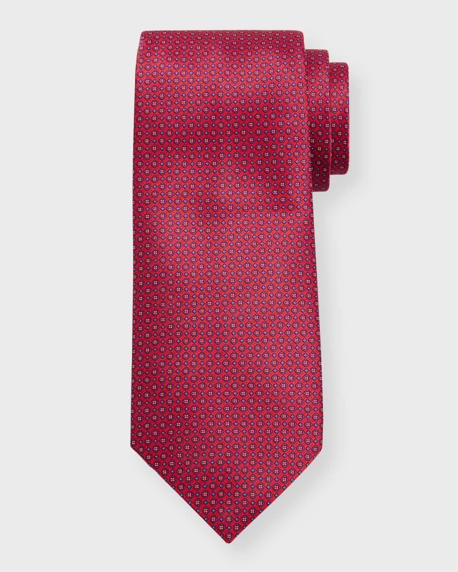 Men's Silk Micro-Geometric Tie Product Image