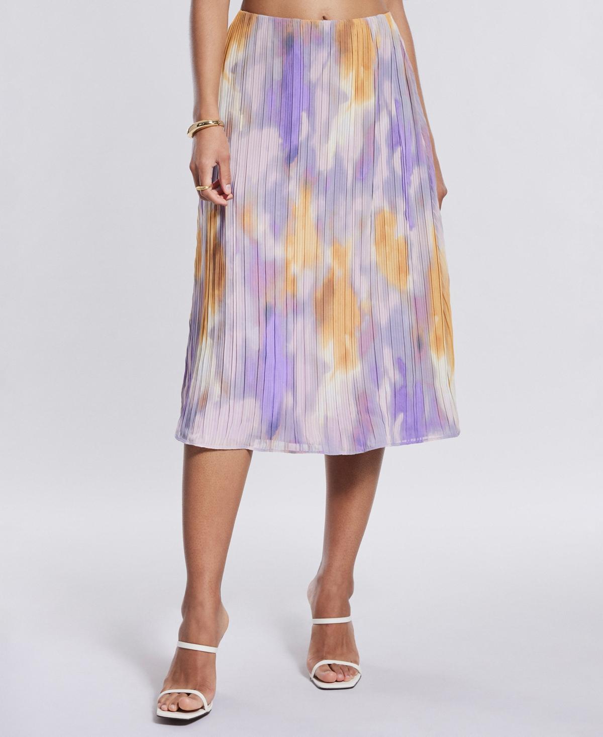 Bcbg New York Womens Pleated Midi Skirt Product Image