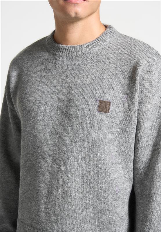 Signature Mohair-Blend Crewneck Jumper - Grey Male Product Image