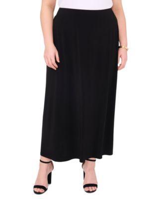 Plus Size Pull-On A-Line Maxi Skirt  Product Image