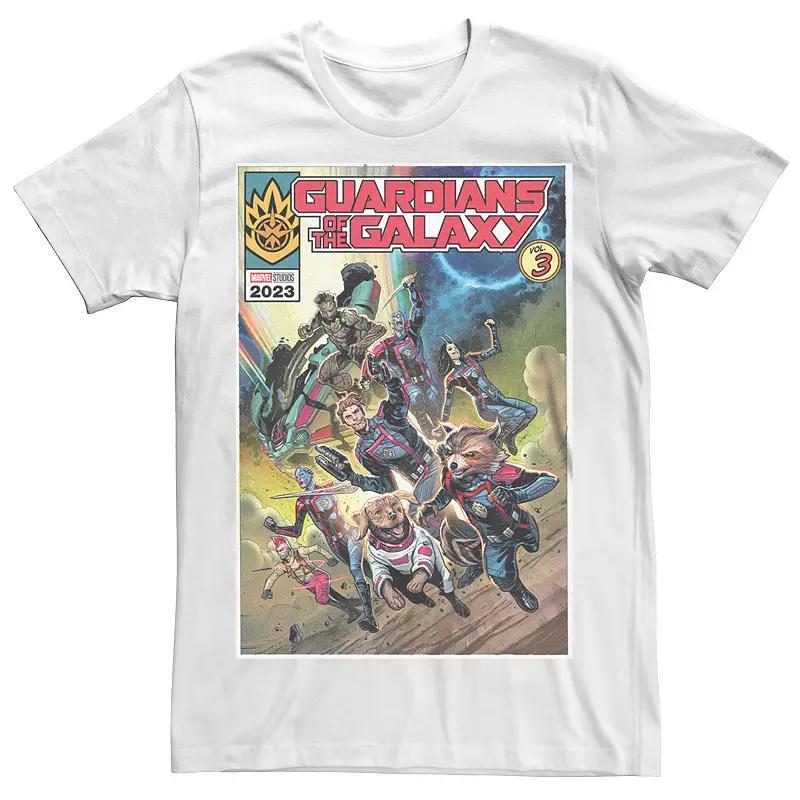 Big & Tall Marvel Guardians Of The Galaxy Vol. 3 Action Comic Cover Graphic Tee, Mens Product Image