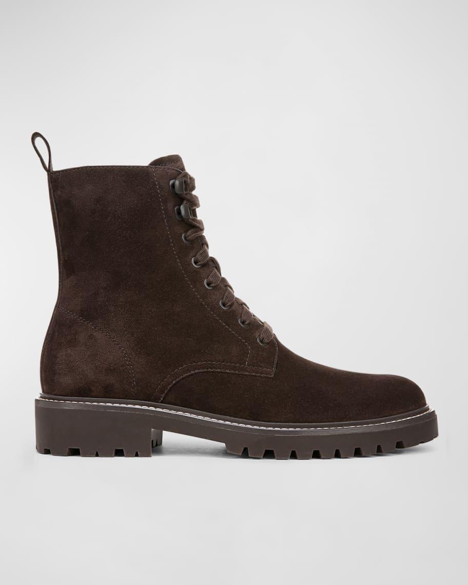 Mens Suede Lace-Up Ranger Boots Product Image