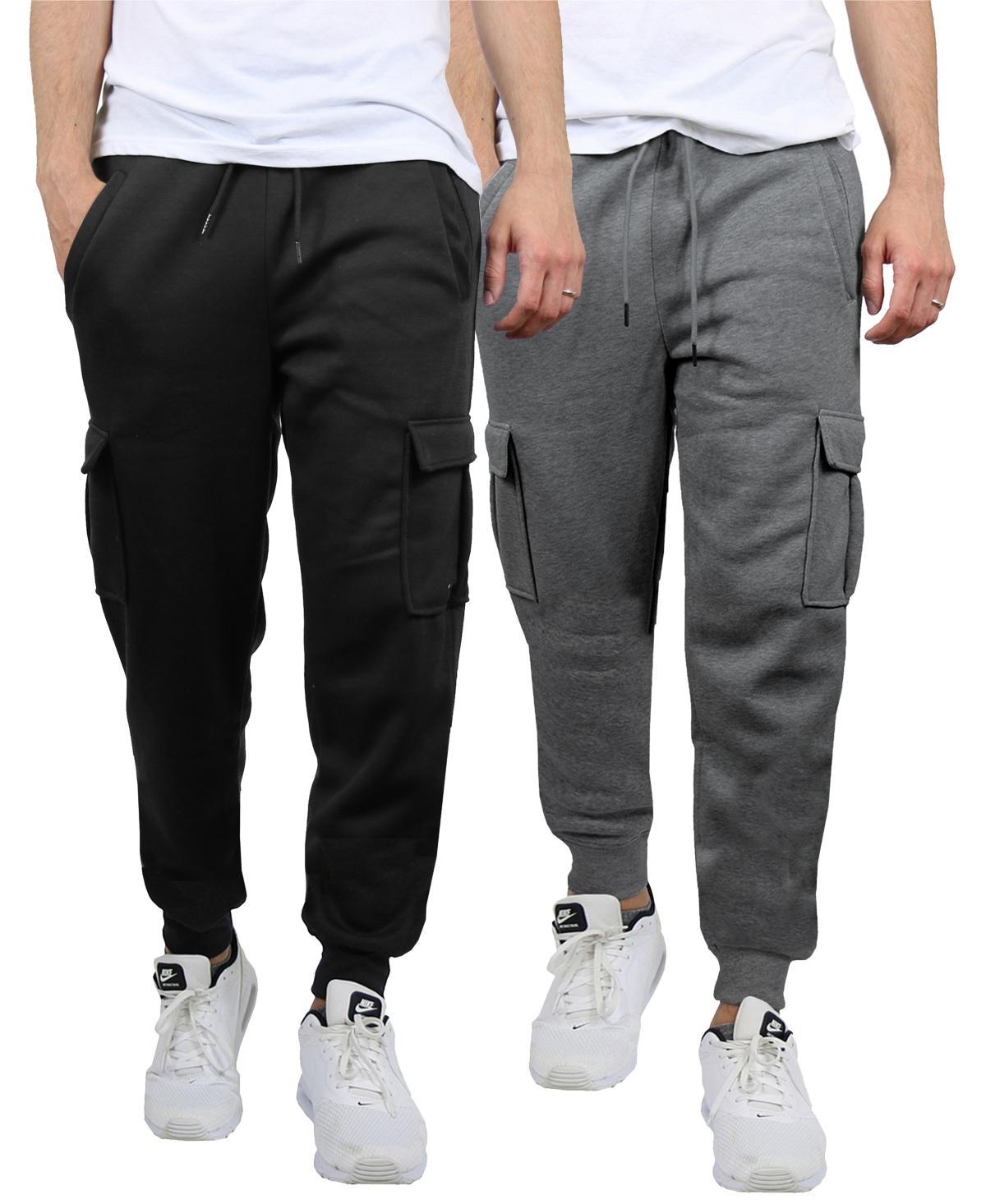 Blue Ice Mens Heavyweight Fleece-Lined Cargo Jogger Sweatpants, Pack of 2 Product Image