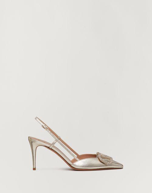 VLOGO GLOW LAMINATED NAPPA SLINGBACK PUMP 80 MM / 3.15 IN. Product Image