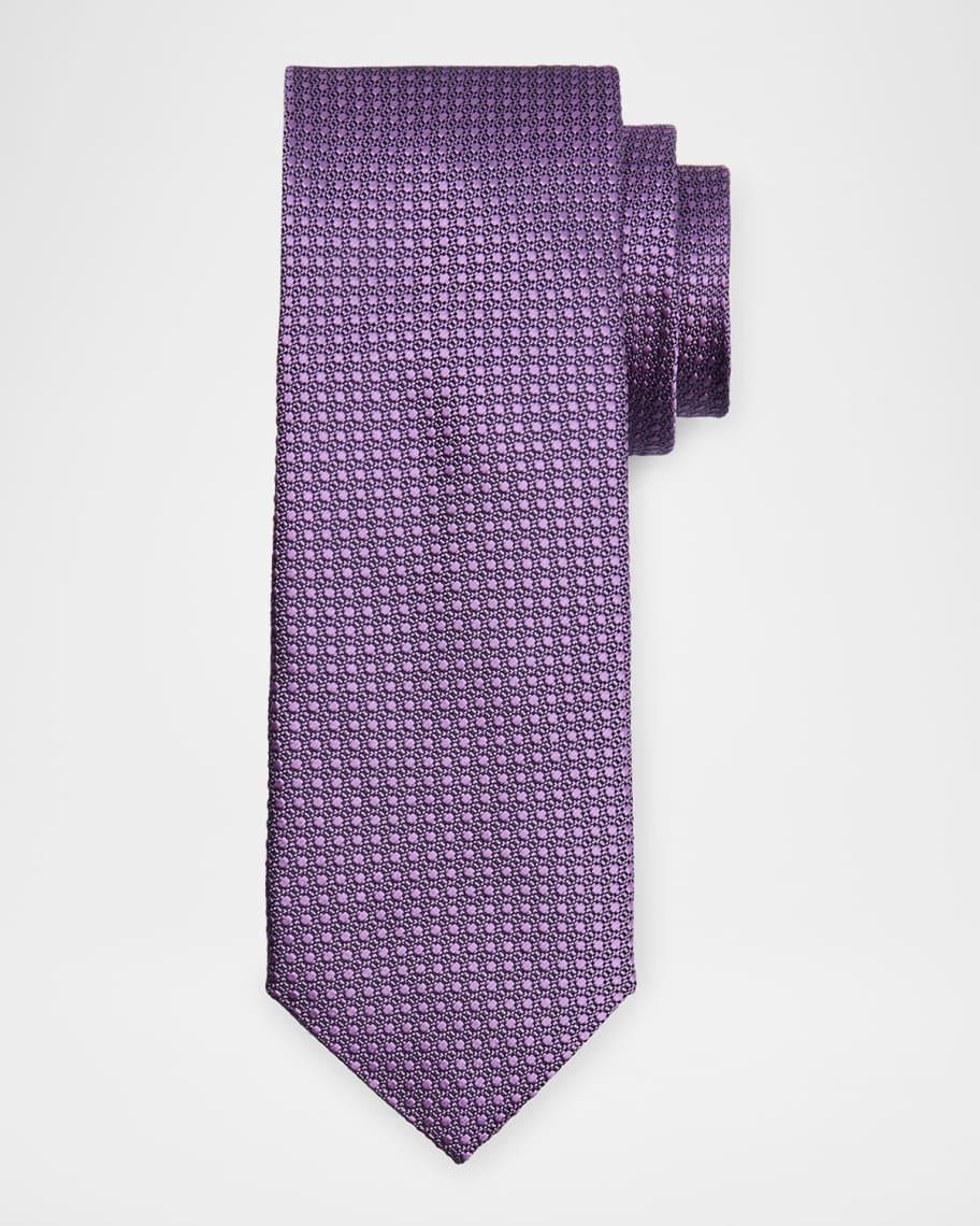 Men's Textured Dot Silk Tie Product Image