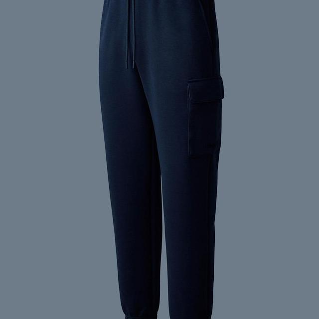 Mackage Marin-R Double-Face Jersey Cargo Sweatpants- Navy Product Image