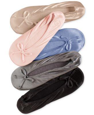 isotoner Satin Womens Ballerina Slippers Purple Product Image