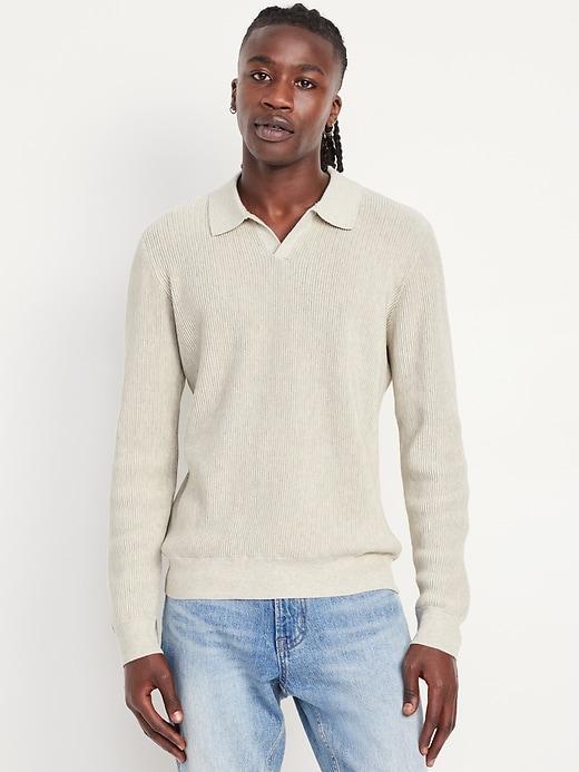 Relaxed Fit Polo Sweater Product Image