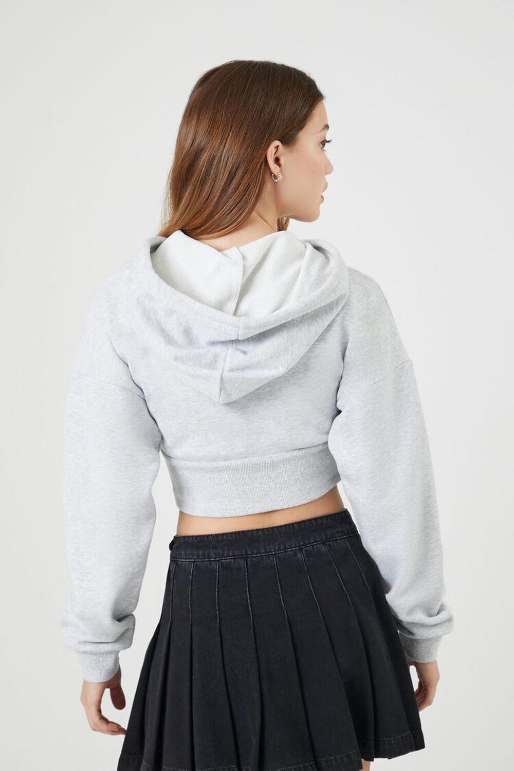 Cropped Corset V-Hem Hoodie | Forever 21 Product Image