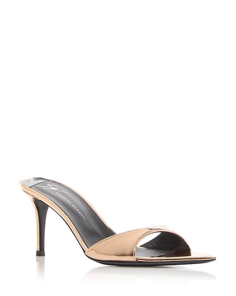 Giuseppe Zanotti Womens Intriigo Croc Embossed High Heel Slide Sandals Product Image