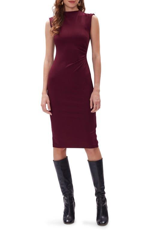 Darrius Sleeveless Pleated Bodycon Midi Dress Product Image